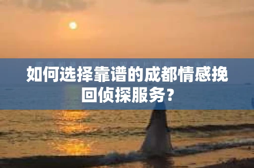 如何选择靠谱的成都情感挽回侦探服务？
