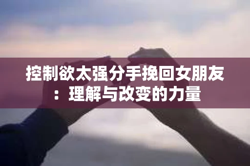 控制欲太强分手挽回女朋友：理解与改变的力量