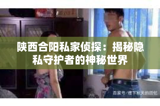 陕西合阳私家侦探：揭秘隐私守护者的神秘世界