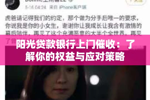 阳光贷款银行上门催收：了解你的权益与应对策略