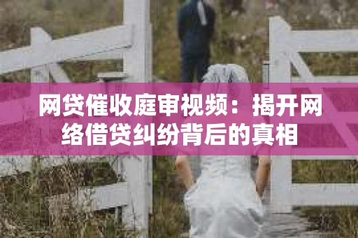 网贷催收庭审视频：揭开网络借贷纠纷背后的真相