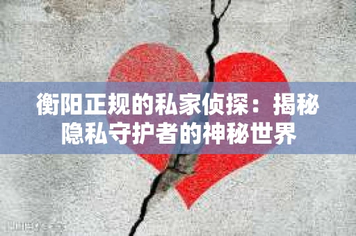 衡阳正规的私家侦探：揭秘隐私守护者的神秘世界