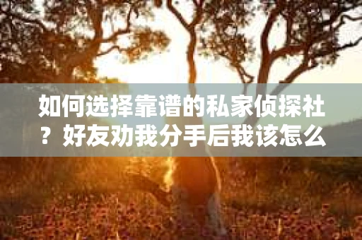 如何选择靠谱的私家侦探社？好友劝我分手后我该怎么办？