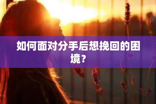 如何面对分手后想挽回的困境？
